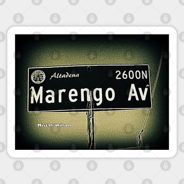 Marengo Avenue, Altadena, CA by Mistah Wilson Sticker by MistahWilson